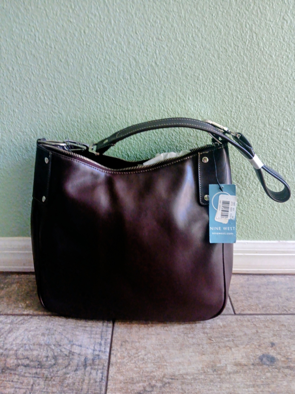 Nine West Dark Brown Shoulder Bag with Top Handle